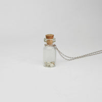 Glass Jar pendant with silver chain by Katy Tromans