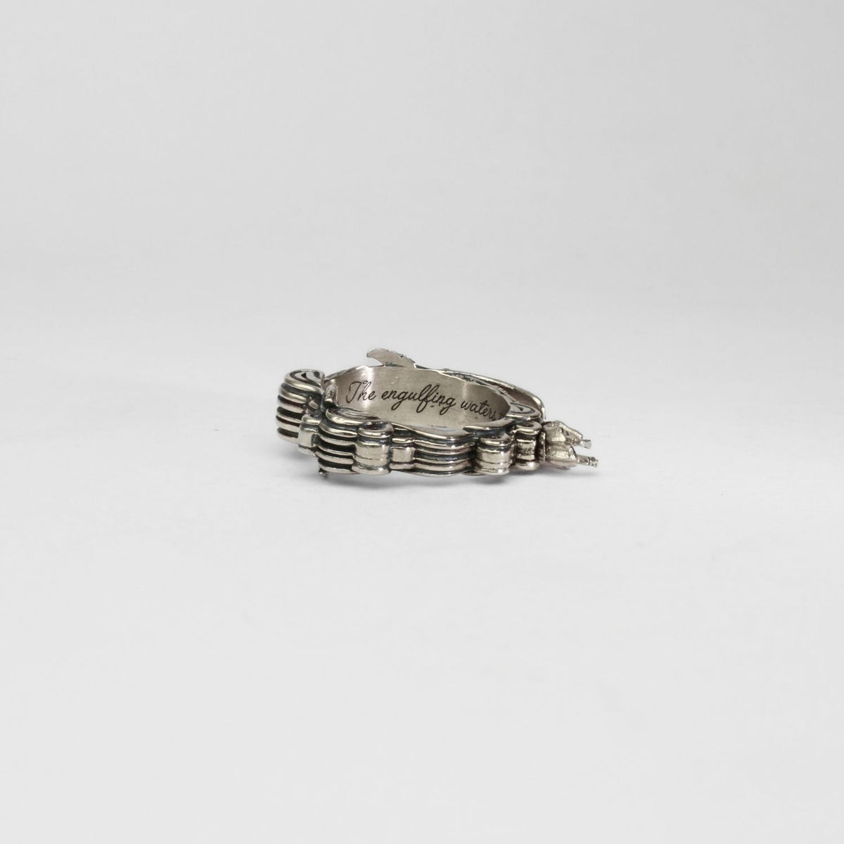 Jonah and the whale full set - silver ring and stand by Katy Tromans