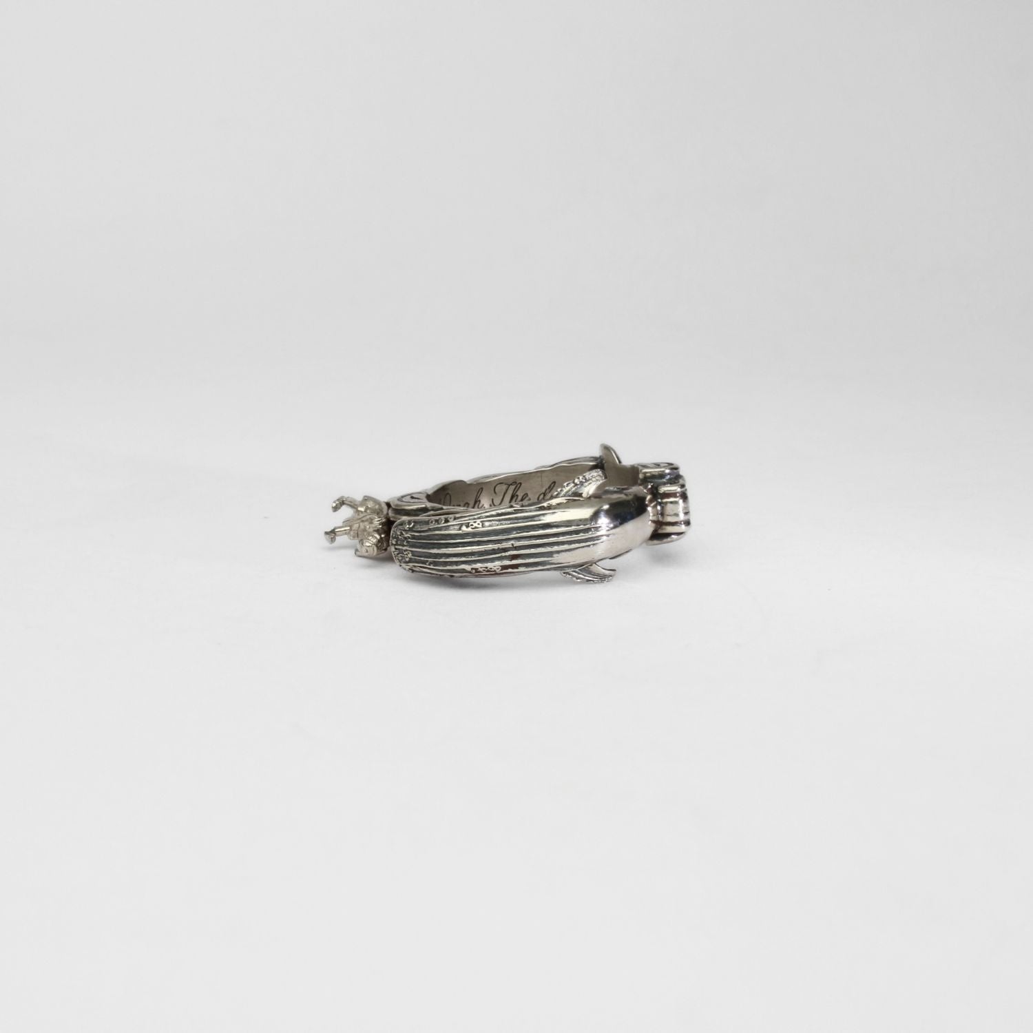 Jonah and the whale full set - silver ring and stand by Katy Tromans
