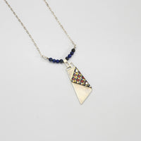 Fold enamel and silver pendant by Kathryn Willis