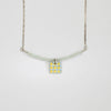 Small square Carthen silver pendant by Kathryn Willis