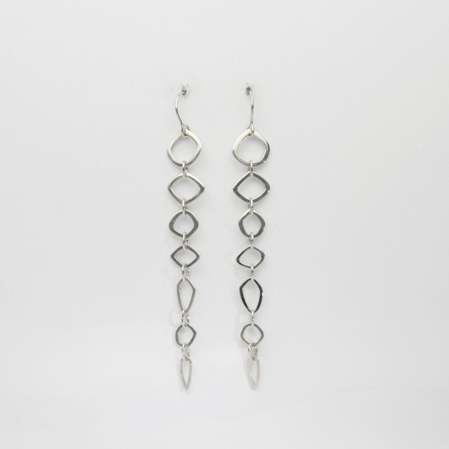 Neptunea 7 drop silver earrings by Karen Williams