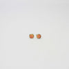 Mini spot orange silver studs by Kathryn Willis
