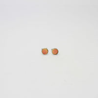 Mini spot orange silver studs by Kathryn Willis