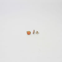 Mini spot orange silver studs by Kathryn Willis