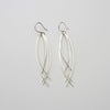 Filaments long silver earrings by Karen Williams