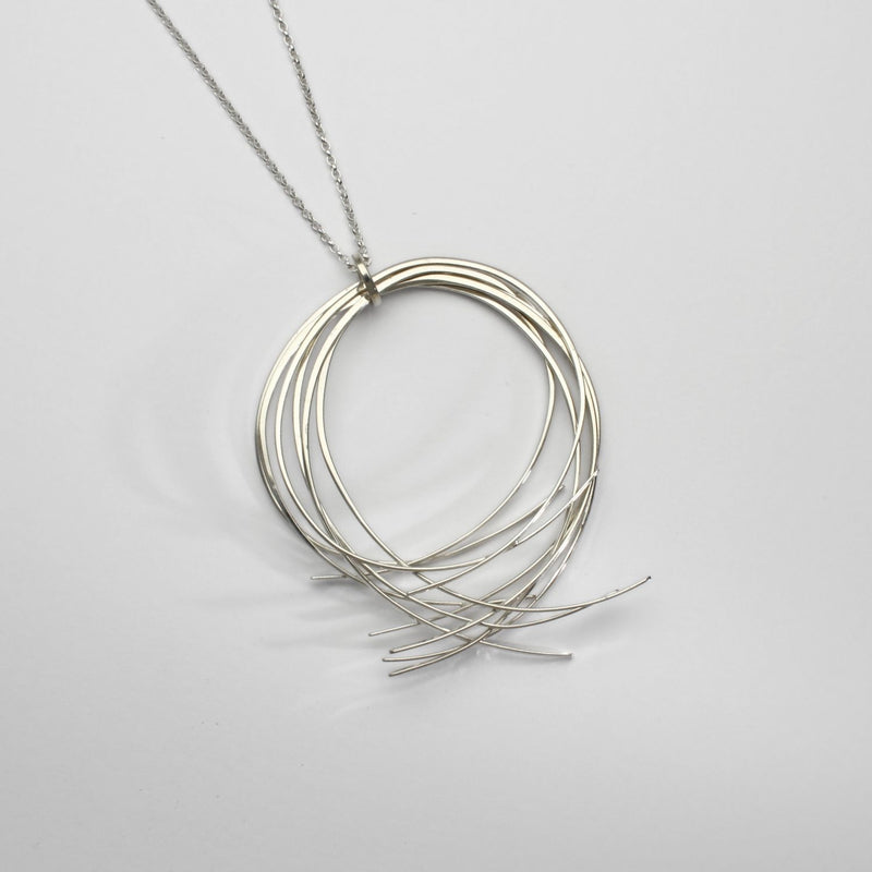 Filaments multi silver pendant by Karen Williams