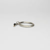 Folded leaf  black silver ring with 9ct gold by Kathryn Willis