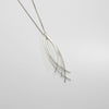 Filaments long 3 strand silver pendant by Karen Williams