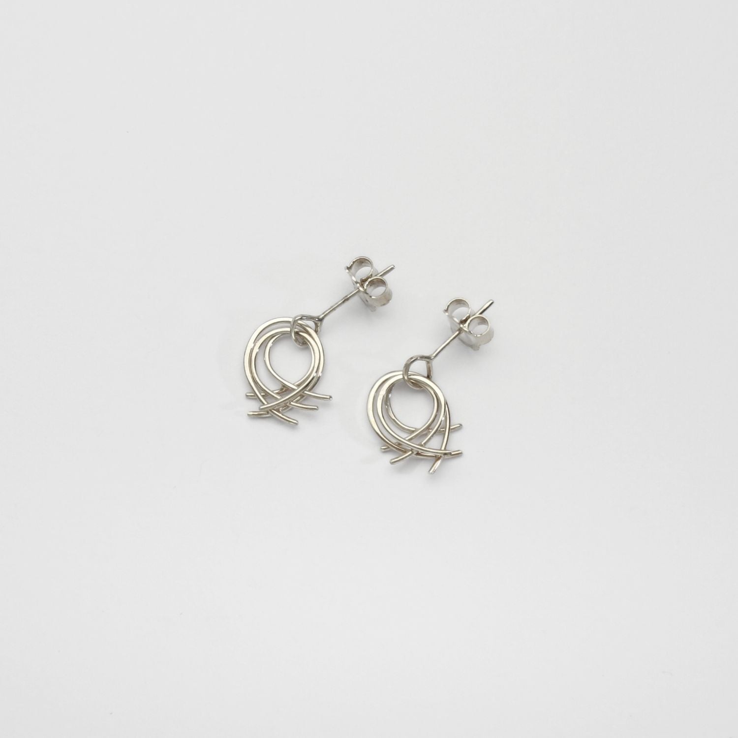 Filaments silver studs by Karen Williams