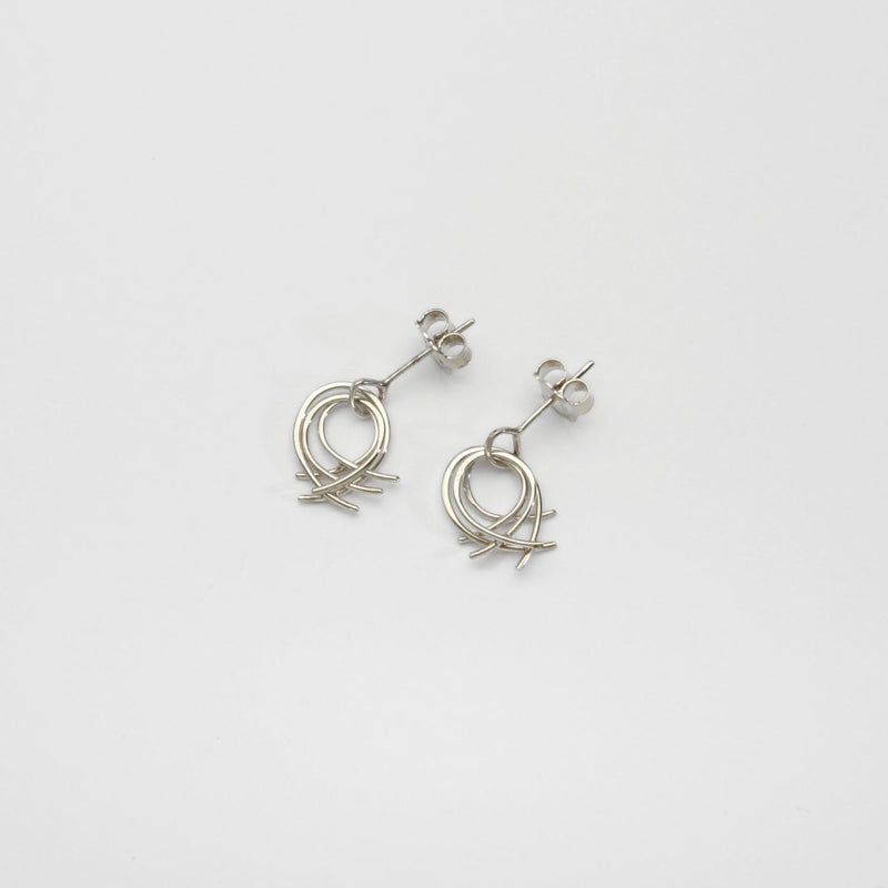 Filaments silver studs by Karen Williams