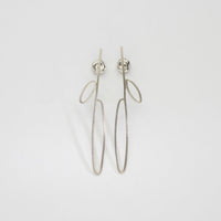 Pod duo long silver studs by Karen Williams