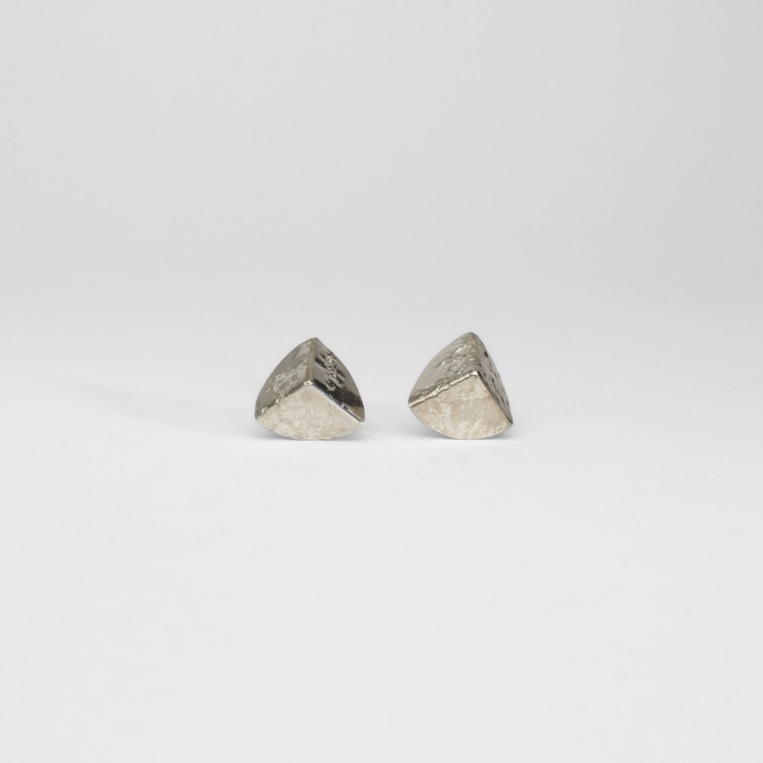 Tricorn decay silver studs by Karen Williams