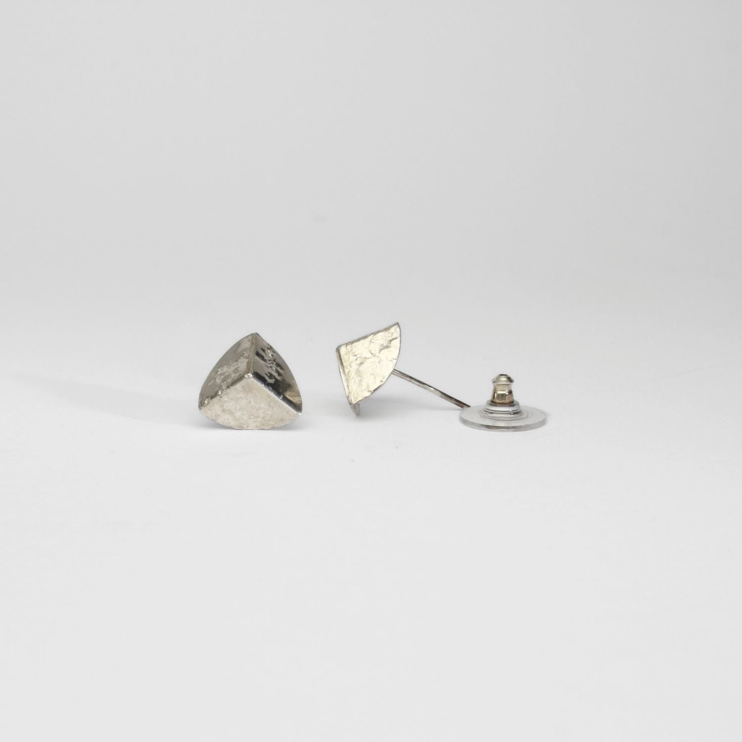 Tricorn decay silver studs by Karen Williams