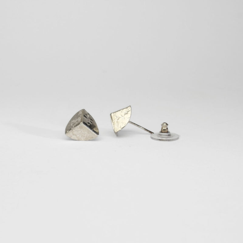 Tricorn decay silver studs by Karen Williams