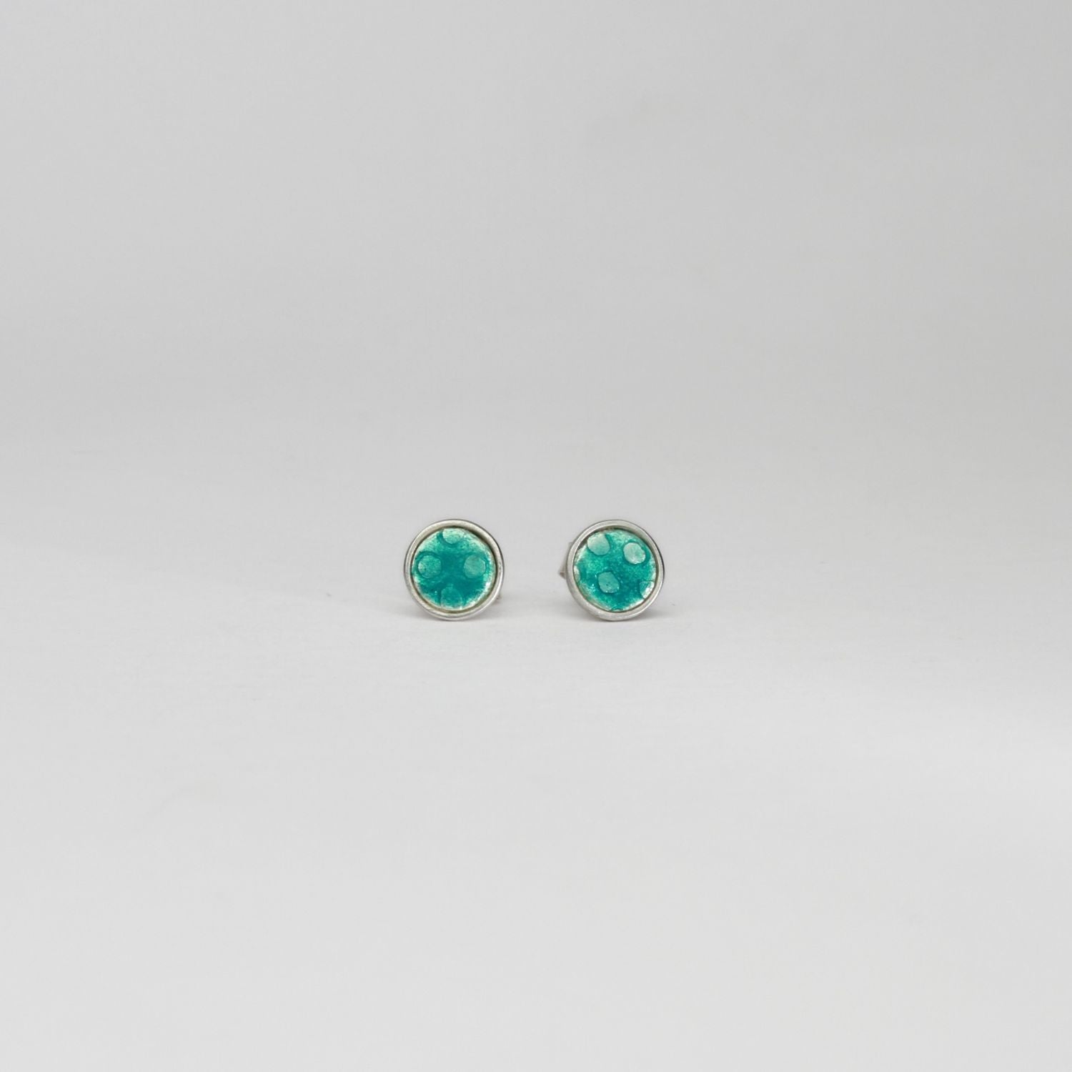 Mini turquoise spot studs by Kathryn Willis