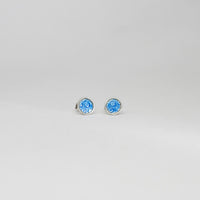 Mini blue spot studs by Kathryn Willis
