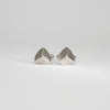 Tricornel ridged silver cufflinks by Karen Williams