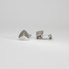 Tricornel ridged silver cufflinks by Karen Williams