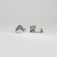 Tricornel ridged silver cufflinks by Karen Williams