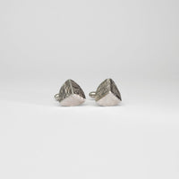 Tricornel decay silver cufflinks by Karen Williams