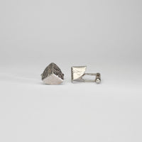 Tricornel decay silver cufflinks by Karen Williams