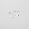 Silver small pod hoops by Karen Williams