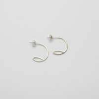 Silver small pod hoops by Karen Williams