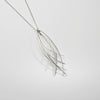 Filament long 4 strand silver pendant by Karen Williams
