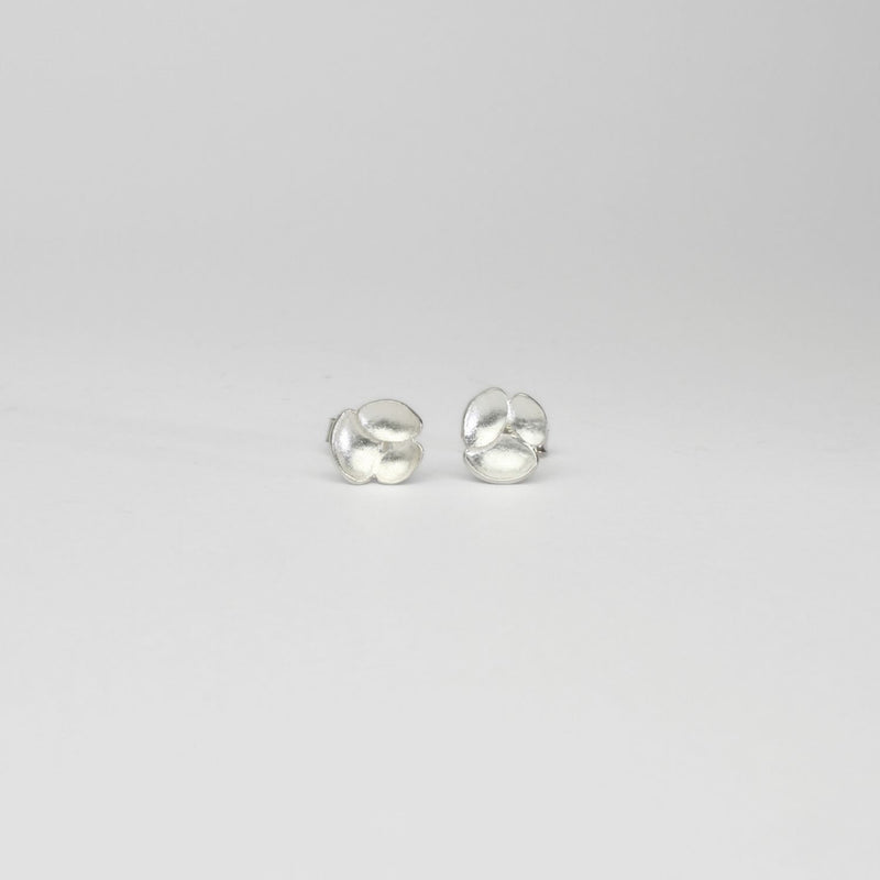 Trio whelk silver studs by Karen Williams