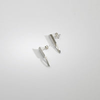 Sea oak textured drop silver earrings by Karen Williams
