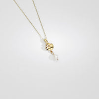 9ct gold eco trio whelk & pearl pendant by Karen Williams
