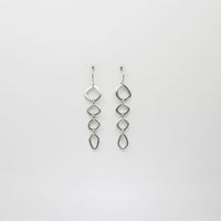 Neptunea 4 drop silver earrings by Karen Williams