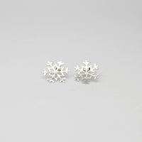 Large snowflake silver studs by Kate Wimbush