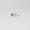 Round snowflake black silver studs by Kate Wimbush