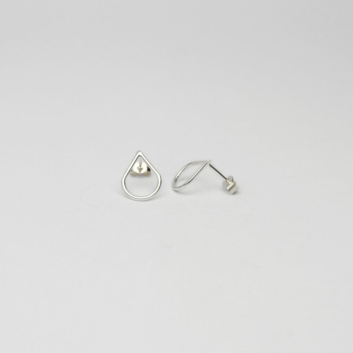 Raindrop silver studs by Kate Wimbush