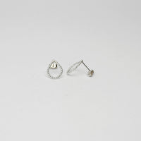 Raindrop silver beaded studs by Kate Wimbush