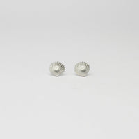 Small cockle silver studs by Kate Wimbush