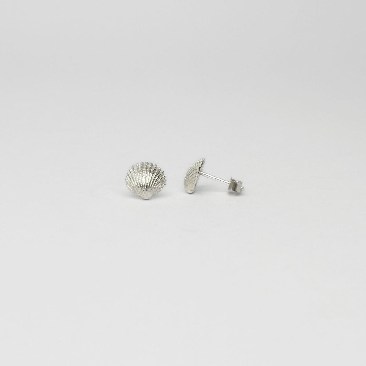 Small cockle silver studs by Kate Wimbush