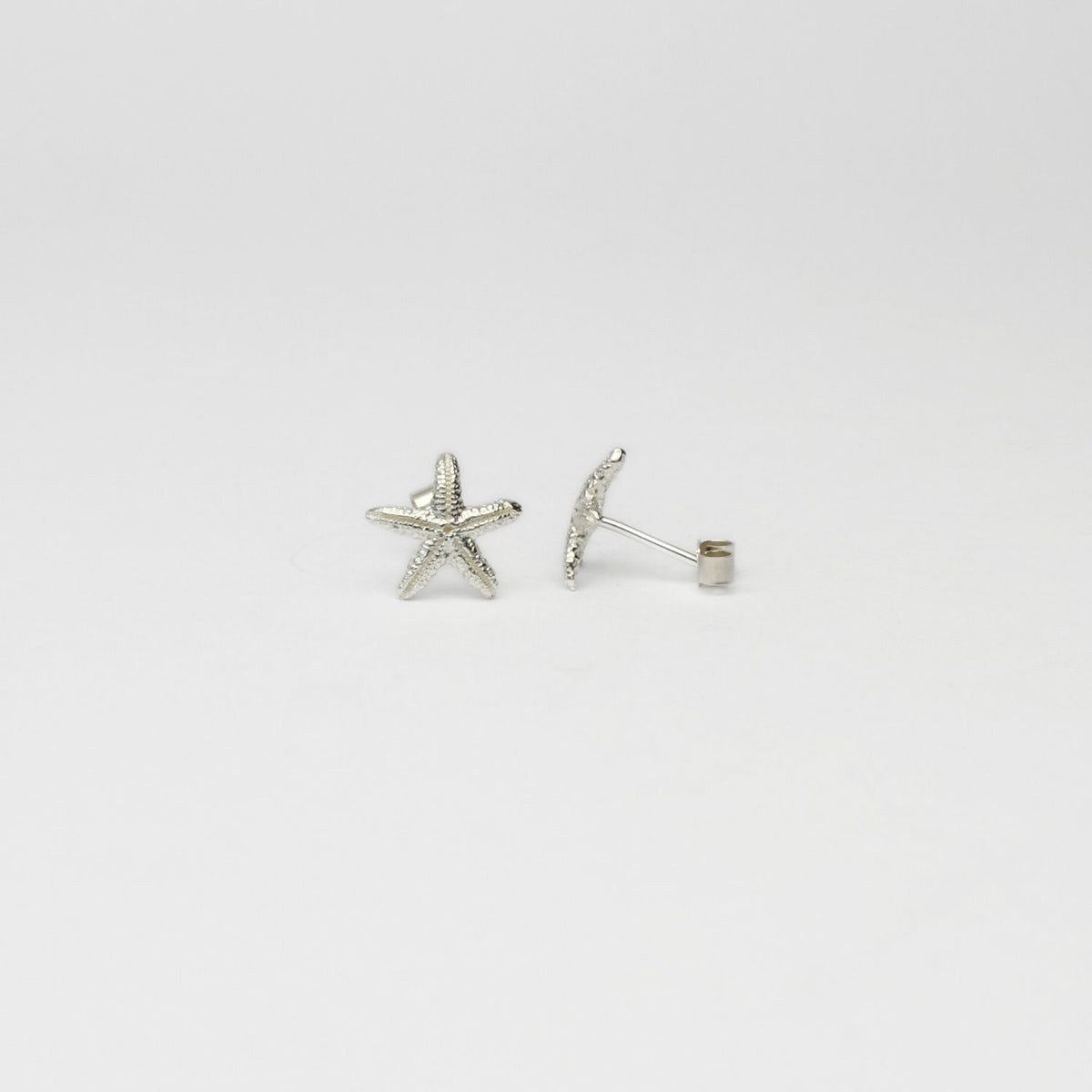 Large starfish silver studs by Kate Wimbush