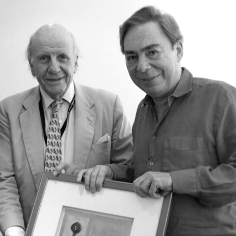 Llord Row Beddow and Andrew Lloyd Webber presented with silver plaque and key