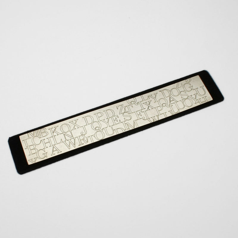 Letter etched bookmark silver & gold plated by Mary Ann Simmons