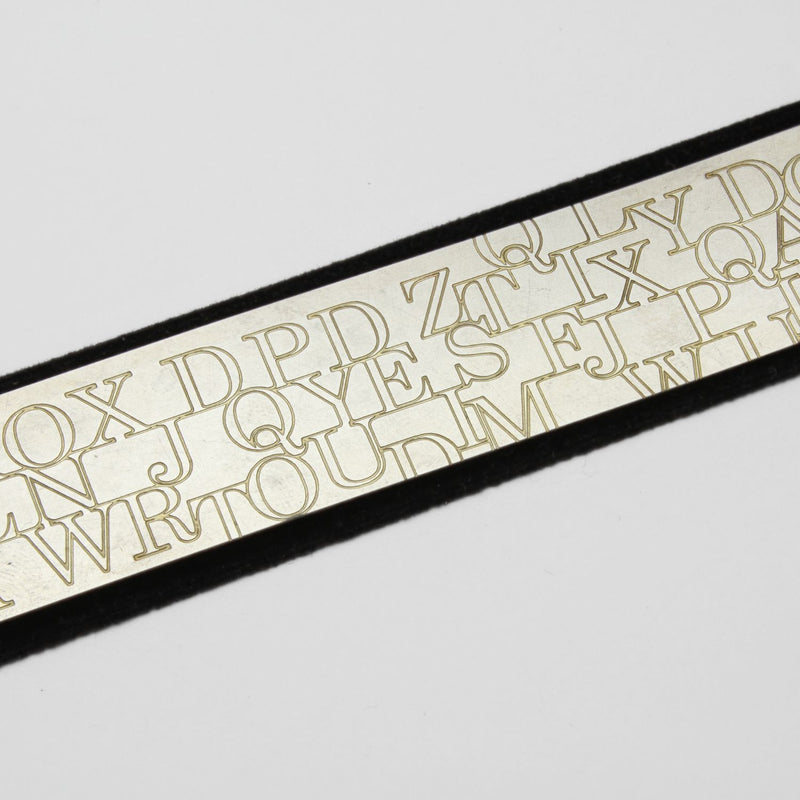 Letter etched bookmark silver & gold plated by Mary Ann Simmons