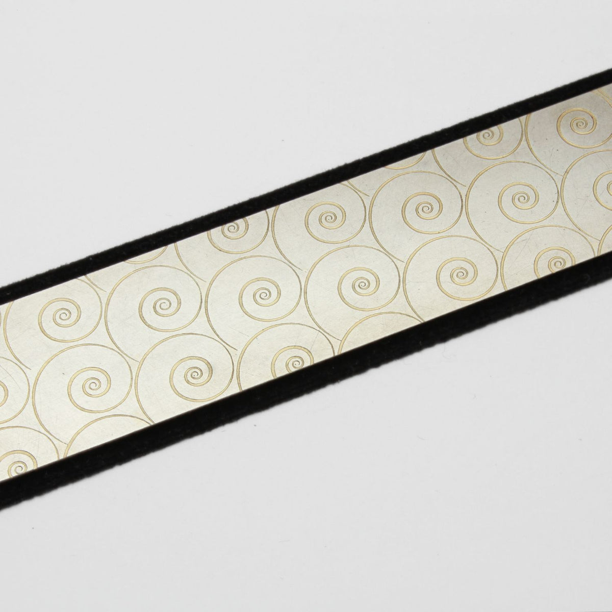 Spiral etched bookmarks silver & gold plated by Mary Ann Simmons