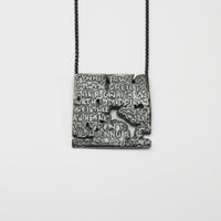 Fragile Form Black Silver Pendant 1