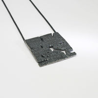 Fragile Form Black Silver Pendant 1