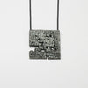 Fragile Form Black Silver Pendant 2