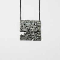 Fragile Form Black Silver Pendant 2