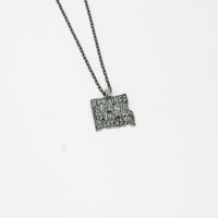 Fragile Form Small Black Silver Pendant 1