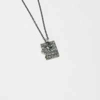 Fragile Form Small Black Silver Pendant 4